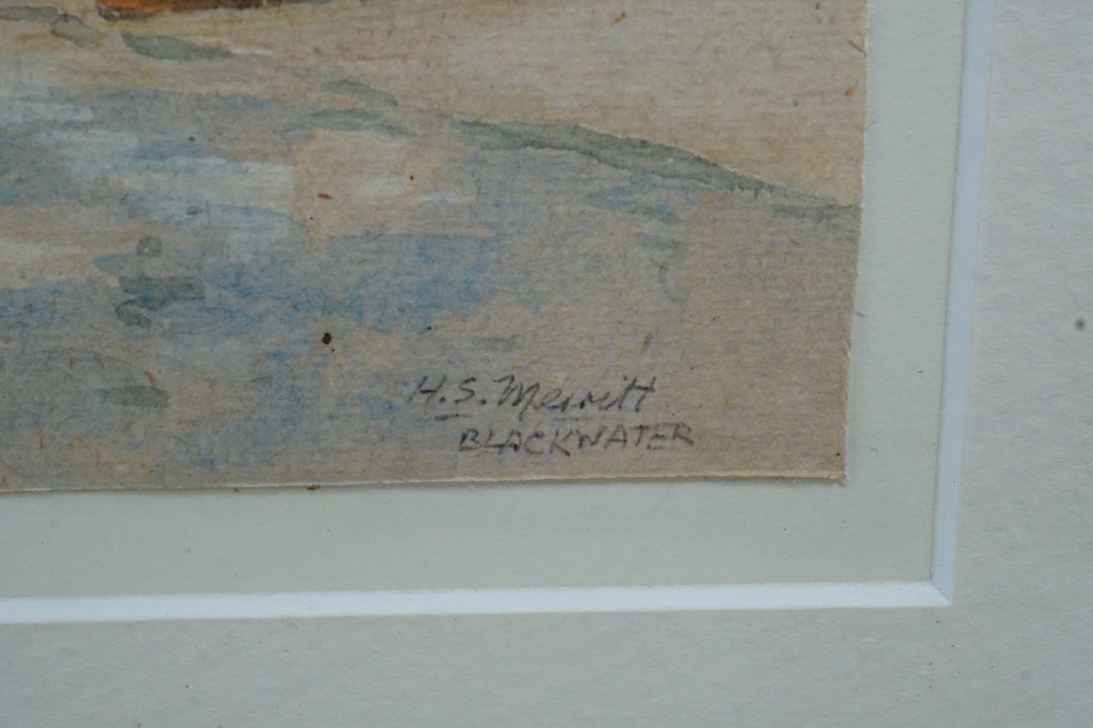 Henry Samuel Merritt (1884-1963), watercolour, 'Blackwater, Blakeney Quay, Norfolk', 20 x 27cm, a Christopher Arnold watercolour of Pin Mill and an unsigned study of The Thames Medway Canal